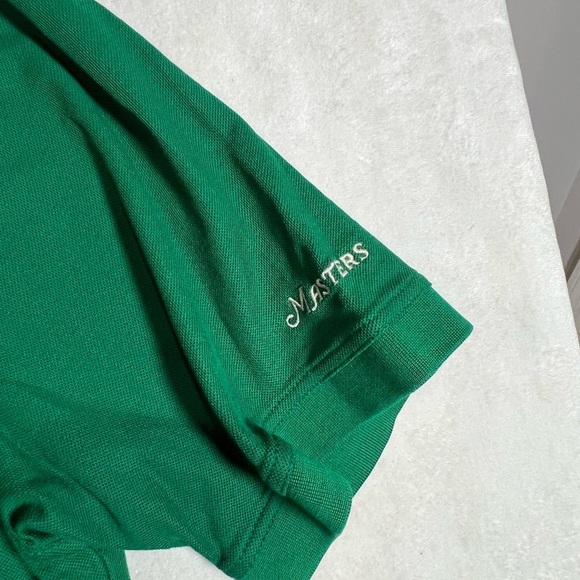 Authentic Genuine Medium Men’s Green Masters Polo Golf Shirt - Picture 3 of 9